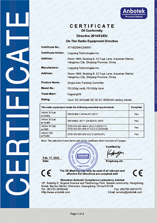 ce certification of tcu fa 1500p